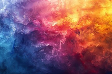 Obraz premium Abstract background with translucent triangles smoke effect and vibrant colors, perfect for digital media and fantasy art.