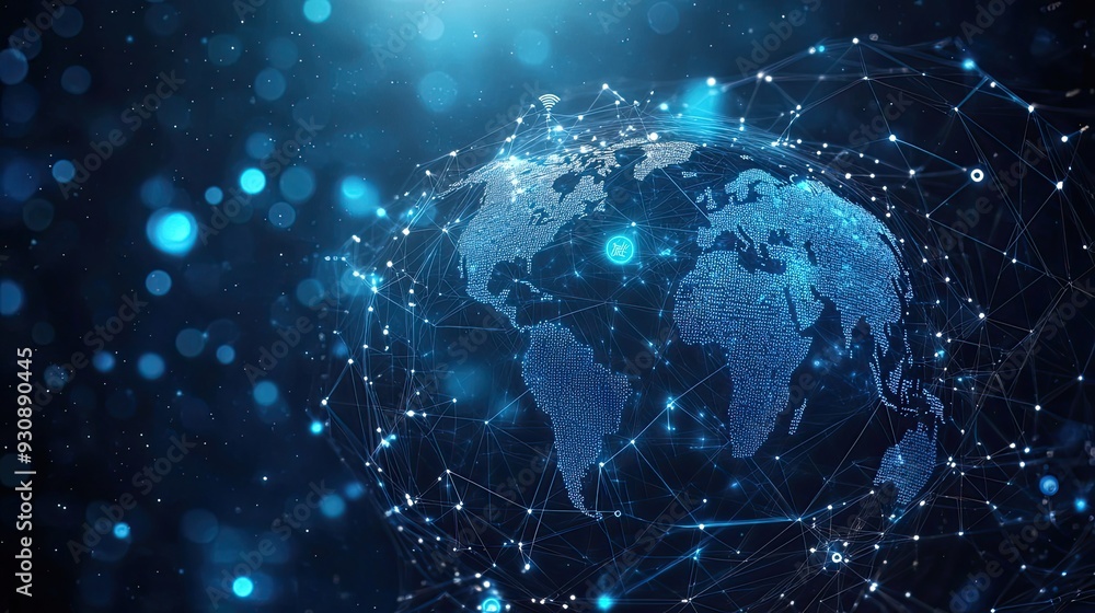 Aufkleber communication technology internet worldwide business global world network connected telecommunicatio