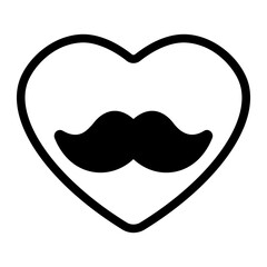 mustache Line Icon
