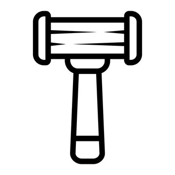 black outline hammer icon clip art preview