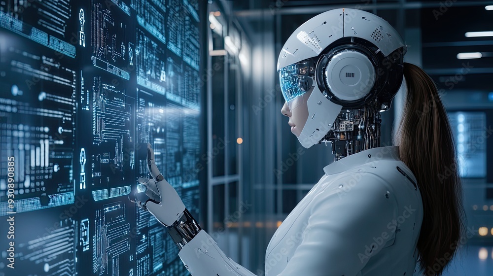 Poster professionals using ai tools to enhance business processes and efficiency