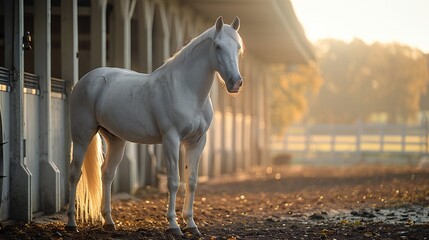 White Horse in Stable