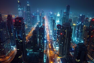 Nighttime Cityscape of Dubai