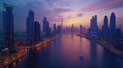 Obraz premium Dubai Skyline at Dusk