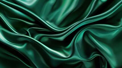 Obraz premium Emerald Green Silk Fabric