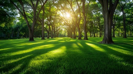 Obraz premium Product photograph of trees in the park