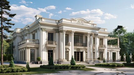 Fototapeta premium Magnificent Neoclassical Mansion