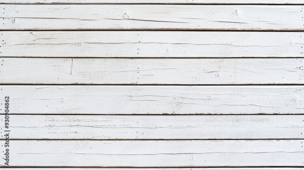 Poster white wooden planks arranged in a linear pattern, providing a clean and simple backdrop with copy sp
