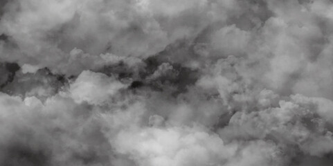 Obraz premium Textured soft white clouds of smoke and fog on black background with gray vintage high detail fluffy cloud distressed textured in the light, abstract natural bright sky background with dark effect.
