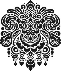 Intricate Black and White Mandala Design for Creative Inspiration