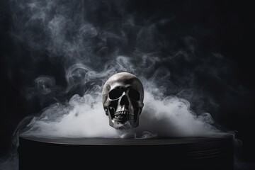 Skull in Smoke: A Haunting Still Life