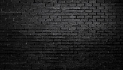 Fototapeta premium black brick wall texture square crop dark background