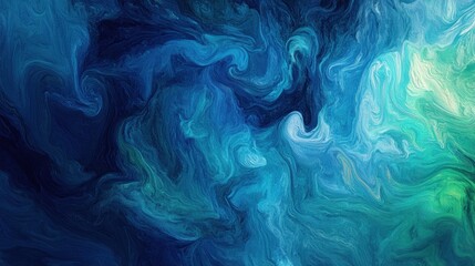 Abstract Blue and Green Swirls