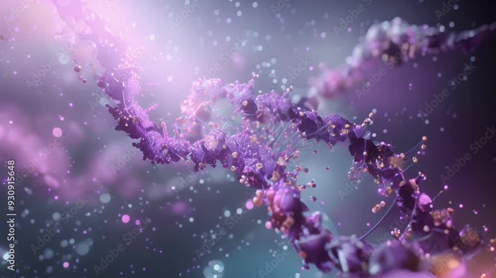 Poster a closeup of a rie translating a strand of mrna into a specific protein sequence.