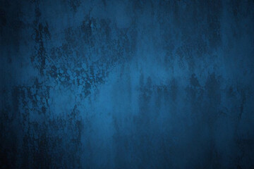 Fototapeta premium Dark blue limestone marble rough grunge cement smooth gradient wall backdrop texture background with high resolution. Old wall texture cement dark blue abstract dark color design background