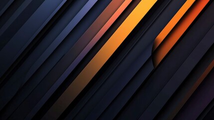 Obraz premium Modern abstract background. Minimal. Color gradient. Dark. Web banner. Geometric shape. 3d effect. Lines stripes triangles. Design. Futuristic. Cut paper or metal effect. Luxury. Premium , ai