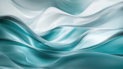 Fototapeta premium Abstract Blue and White Wavy Background Texture - Digital Art
