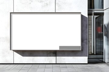 Blank store sign mockup