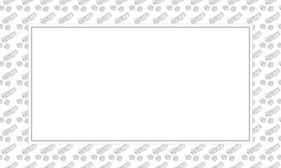 food and beverage frame in doodle style frame background
