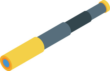 Yellow and grey telescopic device for exploring and discovering new places