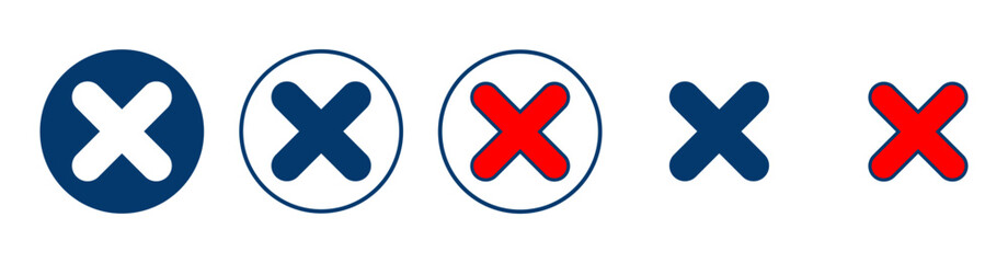 Fototapeta premium Close icon vector isolated on white background. Delete icon. remove, cancel, exit symbol