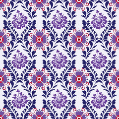 seamless damask pattern Seamless pattern in tribal, folk embroidery, and Mexican style, Aztec geometric art ornament print, Design for carpet , cover, wallpaper, wrapping, fabric, clothing,  