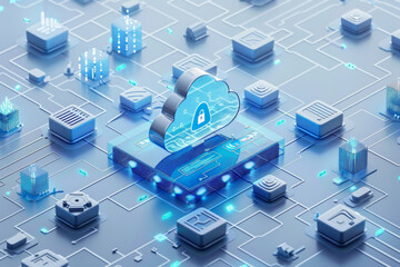 3d art of Data privacy abstract concept  information safety regulation