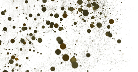 Sparkling Jubilation: Breathtaking 3D Illustration of Sparkling gold Confetti Celebration in PNG 3D