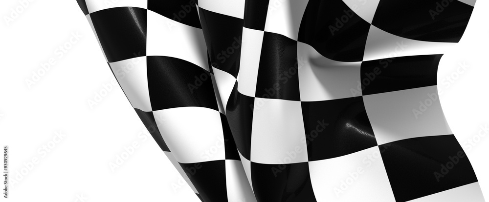 Poster the checkered flag waves signifying victory and the thrill of the finish line