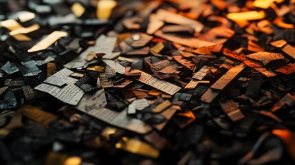 Naklejka premium Unsettling Ransom Note Crafted from Cut Out Magazine Letters with Eerie Lighting