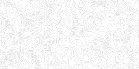 Vector seamless wave stripe topography map pattern camping grid cartography diagram black and white geometric carve wave line. abstract landscape topography line map wavy texture design background.