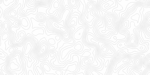 Vector seamless wave stripe topography map pattern camping grid cartography diagram black and white geometric carve wave line. abstract landscape topography line map wavy texture design background.