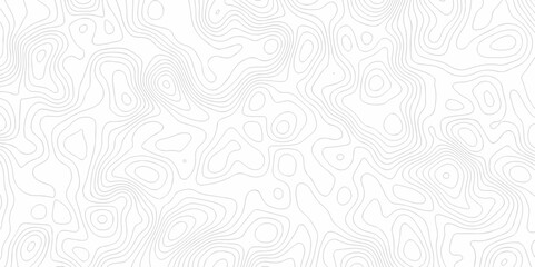 Vector seamless wave stripe topography map pattern camping grid cartography diagram black and white geometric carve wave line. abstract landscape topography line map wavy texture design background.