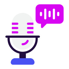 Podcast digital marketing icon illustration 