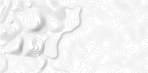 Vector seamless wave stripe topography map pattern camping grid cartography diagram black and white geometric carve wave line. abstract landscape topography line map wavy texture design background.