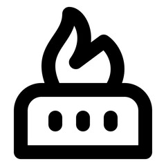 Firewall Device Outline Icon: Digital Protection and Network Defense