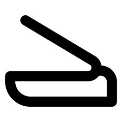 Document Scanner Outline Icon: Digital Imaging Device for Paperless Office