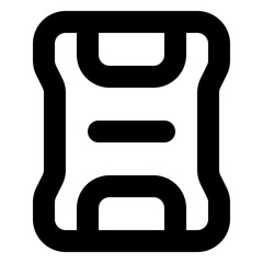 Hard Disk Drive (HDD) Storage Device Outline Icon for Computer Data and File Management