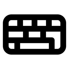 Keyboard Layout Outline Icon: Key Arrangement and Configuration