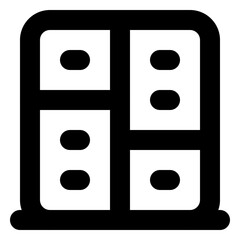Mainframe Computer Outline Icon: Enterprise-Level Data Processing and Storage System