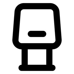 Kiosk Outline Icon: Touchscreen Information Display and Self-Service Terminal