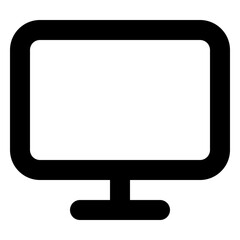 Horizontal Widescreen Monitor Outline Icon: Ultrawide Display for Productivity