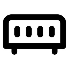 Ethernet Switch Network Hub Icon: LAN Bridge Device for Data Transfer and Connectivity