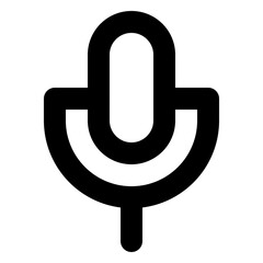 Microphone Outline Icon With Shockmount: Audio Recording Device