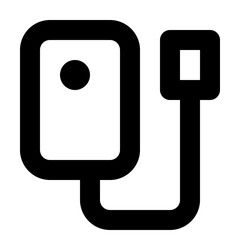 Portable External Hard Drive Outline Icon, Storage Device