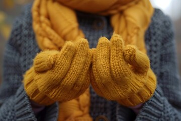 Cozy gloves designed with soft thick fabric, ideal for providing warmth and style during winter months, suitable for outdoor activities and everyday use