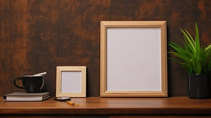 A display of blank picture frame mock-ups.