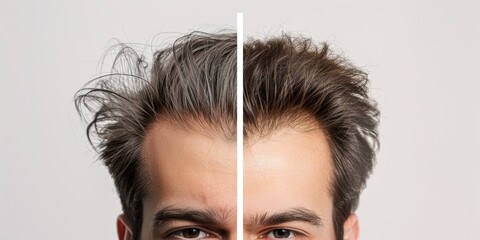 Before and After Hair Product Application - Man's Hairstyle Transformation