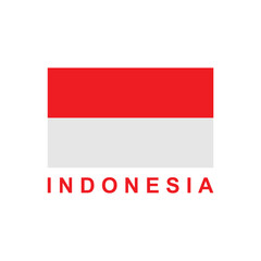 Indonesian flag vector logo for cheek stickers and others. Thank You