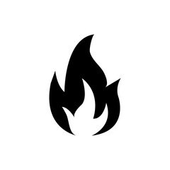 Fire icon vector illustration.  fire sign flat black trendy style illustration for web and app on white background..eps